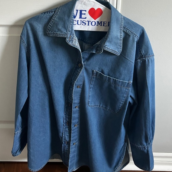 Banana Reoublic oversized denim shirt - Picture 1 of 6